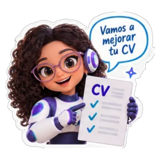 MIRI sostiene un CV con todos los puntos marcados: «Vamos a mejorar tu CV»
